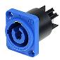 NAC3MPA-1 Receptacle Panel Mount - powerCON - power in (blue)