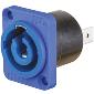 HBLPMIBL Receptacle Panel Mount - Insul-Lock powerCON type - power in (blue) - undivided tabs