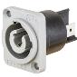 HBLPMODGY Receptacle Panel Mount - Insul-Lock powerCON type - power out (gray)