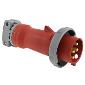 HBL430P7W Pin and Sleeve 30a 480v 3 phase 3pole/4wire Male Plug Red