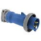 HBL430P9W Pin and Sleeve 30a 200-250v 3 phase 3pole/4wire Male Plug Blue