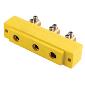 HBL106SPFR Stage 3-Pin 100A 250v Inline Female Panel Mount Yellow Double Set Screw