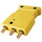 HBL106SPM Stage 3-Pin 100A 250v Inline Male Yellow Double Set Screw