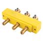 HBL106SPMR Stage 3-Pin 100A 250v Panel Mount Male Yellow Double Set Screw