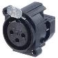 NC3FAY XLR Rear Panel Mount Chassis Receptacle A Series 3 pin Female - IDC, wire range (AWG 24-26) - all plastic