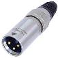 NC3MX-HD XLR Cable End X-HD Series 3 pin Male - stainless/gold - IP65 rated