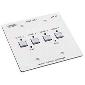 404CP Remote Memory Control Panel wall station with 4 programmable scenes, 2 gang box