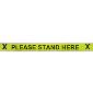 Pro Gaff Social Distancing Signs 72mmx3FT Fluorescent Yellow Printed Black X PLEASE STAND HERE X 20 per roll