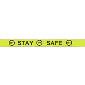 Pro Gaff Social Distancing Signs 72mmx3FT Fluorescent Yellow Printed Black 6FT STAY 6FT SAFE 6FT 20 per roll