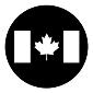 ROSCO:250-77210 -- 77210 Canadian Flag Steel Metal Gobo By Leon Rosenthal, Size: Specify