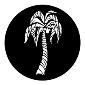 ROSCO:250-77222 -- 77222 Tropical Palm Steel Metal Gobo By Leon Rosenthal, Size: Specify