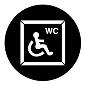 ROSCO:250-77673 -- 77673 Disabled Wc Steel Metal Gobo, Size: Specify