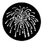 ROSCO:250-77766 -- 77766 Fireworks 1 Steel Metal Gobo By Jules Fisher, Size: Specify