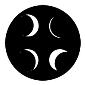 ROSCO:250-77848 -- 77848 Moon Phases Steel Metal Gobo, Size: Specify