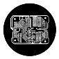 ROSCO:250-77972 -- 77972 Printed Circuit Steel Metal Gobo, Size: Specify