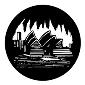 ROSCO:250-77975 -- 77975 Sydney Steel Metal Gobo, Size: Specify