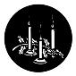 ROSCO:250-78010 -- 78010 Christmas Candles Steel Metal Gobo, Size: Specify