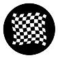 ROSCO:250-78050 -- 78050 Chequered Flag 1 Steel Metal Gobo, Size: Specify