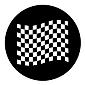 ROSCO:250-78051 -- 78051 Chequered Flag 2 Steel Metal Gobo, Size: Specify