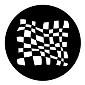 ROSCO:250-78052 -- 78052 Chequered Flag 3 Steel Metal Gobo, Size: Specify