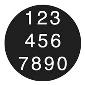 ROSCO:250-78058 -- 78058 Helvetica Numbers Steel Metal Gobo, Size: Specify