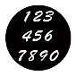ROSCO:250-78262 -- 78262 Brush Script Numbers Steel Metal Gobo, Size: Specify