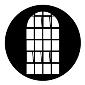 ROSCO:250-79313 -- 79313 Victorian School Window Steel Metal Gobo, Size: Specify