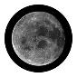 ROSCO:260-81174 -- 81174 Full Moon Bw Glass Gobo, Size: Specify