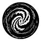 ROSCO:260-82741 -- 82741 Particle Spiral Bw Glass Gobo, Size: Specify