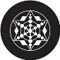 ROSCO:260-82802 -- 82802 Five Point Star Crop Circle Bw Glass Gobo, Size: Specify