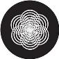 ROSCO:260-82809 -- 82809 Rounded Star Crop Circle Bw Glass Gobo, Size: Specify