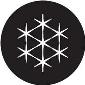ROSCO:260-82815 -- 82815 Spiked Triangles Crop Circle Bw Glass Gobo, Size: Specify