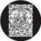 ROSCO:260-82821 -- 82821 Day Of The Dead Dancing Couple Bw Glass Gobo, Size: Specify