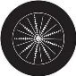 ROSCO:260-82865 -- 82865 Spikes Crop Circle Bw Glass Gobo By Cory Pattak, Size: Specify