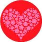 ROSCO:260-83658 -- 83658 Filled Heart 2 Color  Glass Gobo, Size: Specify