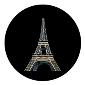 ROSCO:260-86719 -- 86719 Eifel Tower Silouhette Multi Color Glass Gobo By Lisa Cuscuna, Size: Specify