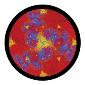 ROSCO:260-86741 -- 86741 70S Love 2 Multi Color Glass Gobo By T. Nathan Mundhenk, Size: Specify