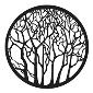 GAM:250-G215 -- G215 Bare Trees Steel Metal Gobo, Size: Specify