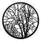 GAM:250-G216 -- G216 Bare Branches Steel Metal Gobo, Size: Specify