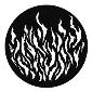 GAM:250-G353 -- G353 Flame Steel Metal Gobo, Size: Specify