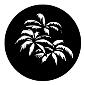 GAM:250-G362 -- G362 Palm Leaves Steel Metal Gobo, Size: Specify