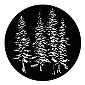 GAM:250-G529 -- G529 Evergreen Trees Steel Metal Gobo, Size: Specify