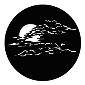 GAM:250-G795 -- G795 Moon With Clouds 2 Steel Metal Gobo, Size: Specify