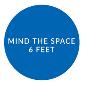 ROSCO:RHealth#10 -- RHealth #10 Mind the Space 6 Feet 1 Color Blue Glass Gobo, Size: Specify