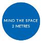 ROSCO:RHealth#20 -- RHealth #20 Mind the space 2 metres 1 color Blue Glass Gobo, Size: Specify