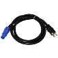 Power Cord Adapter 12AWG SJO x 3' Molded 515 to Blue Powercon Type